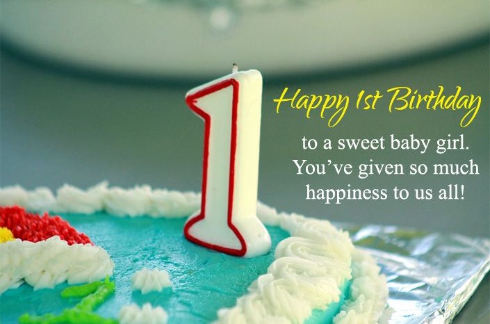 happy birthday cake image for 1 year old baby