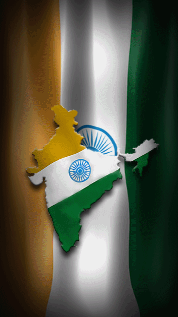 Happy Republic Day Flag & map GIF Image