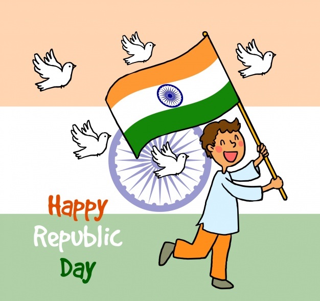 Republic Day Images Of Kid Holding Flag