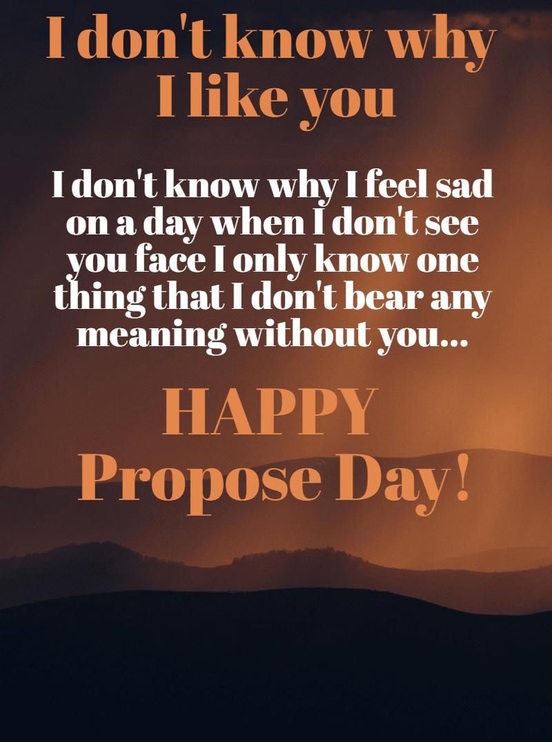 Happy Propose Day HD Shayari  Image in English 2019