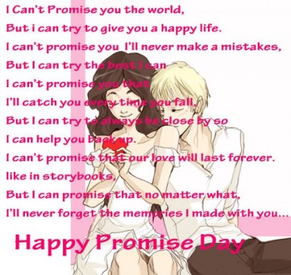 2019 happy promise day greetings cartoon wallpaper 