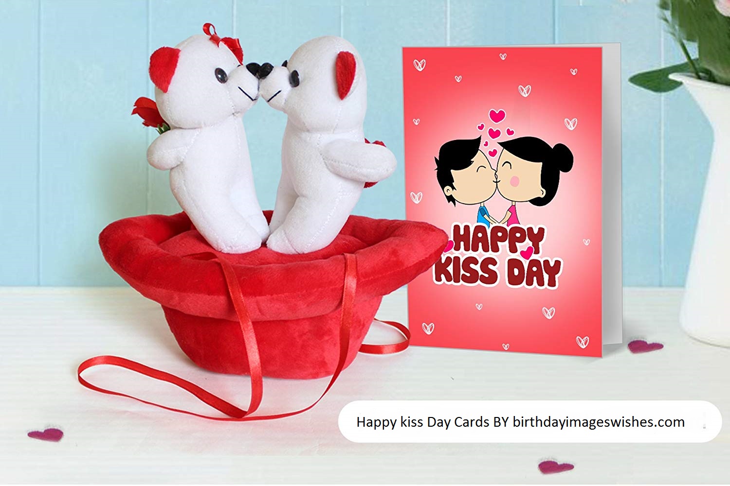 2019 happy kiss day wishes wallpaper 