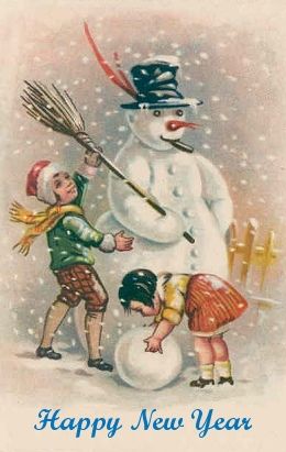 Happy New Year 2020 Vintage Postcard For Decoration