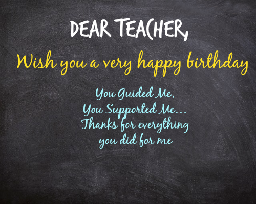 Birthday Wishes for Teacher Images