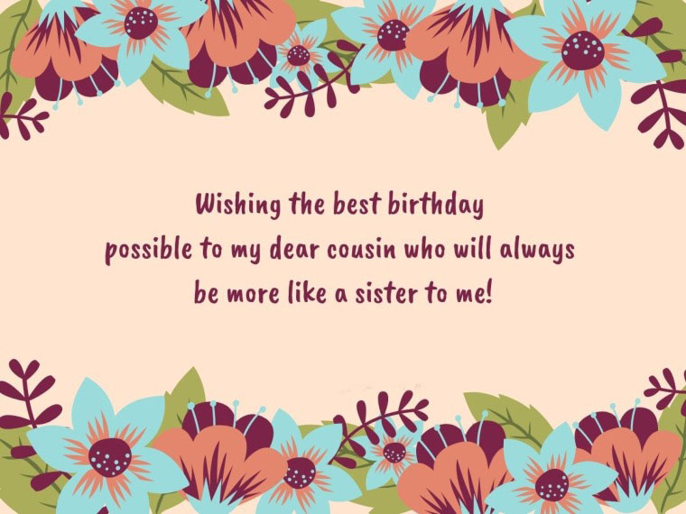 Birthday Wishes for Cousin Sister Images