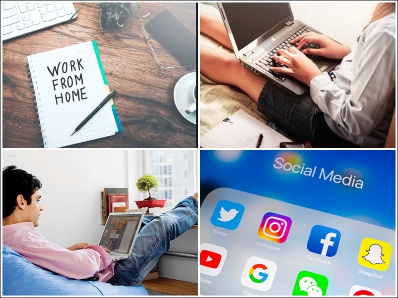Work From Home Social Message