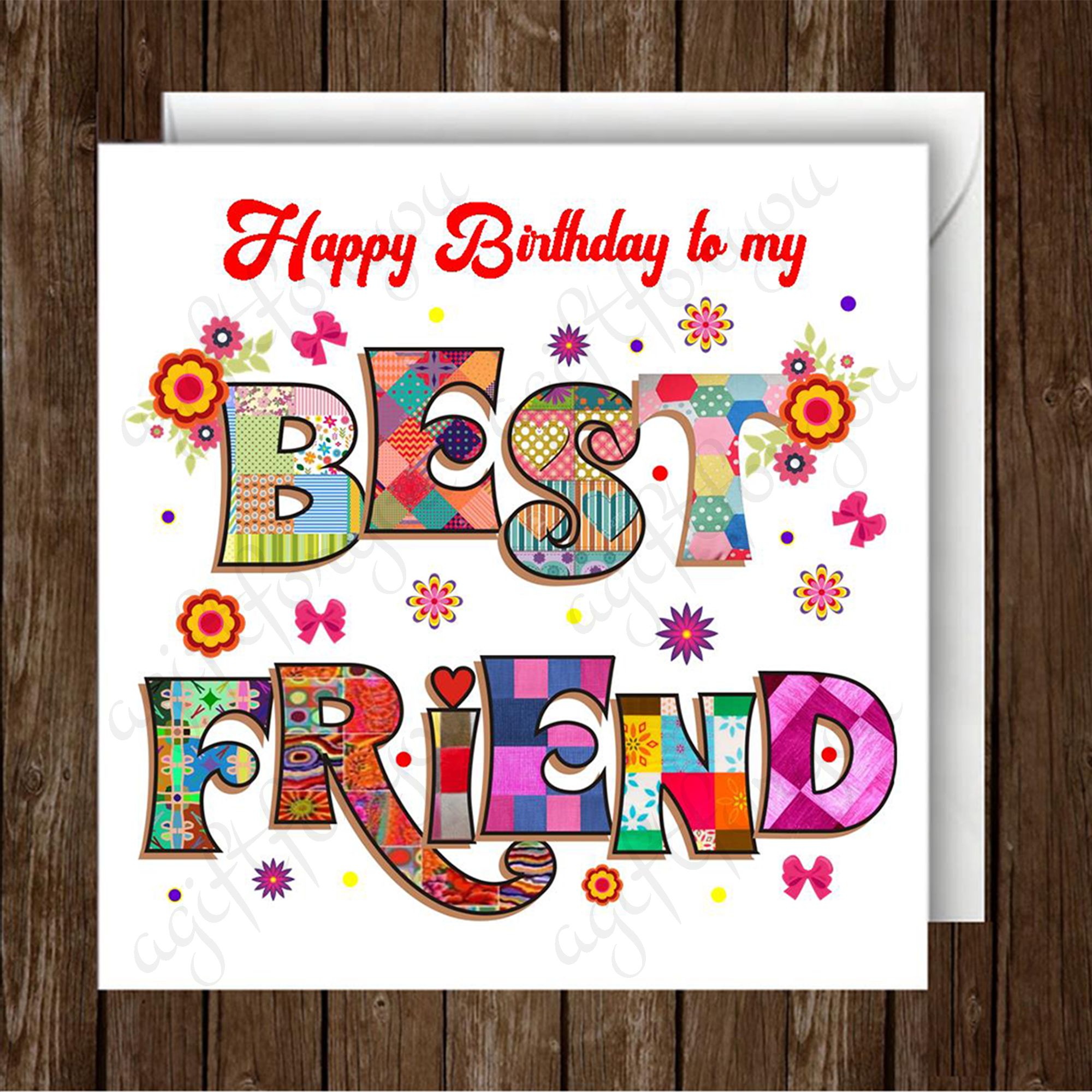 Happy Birthday to my Best Friend 3D Images Wishes