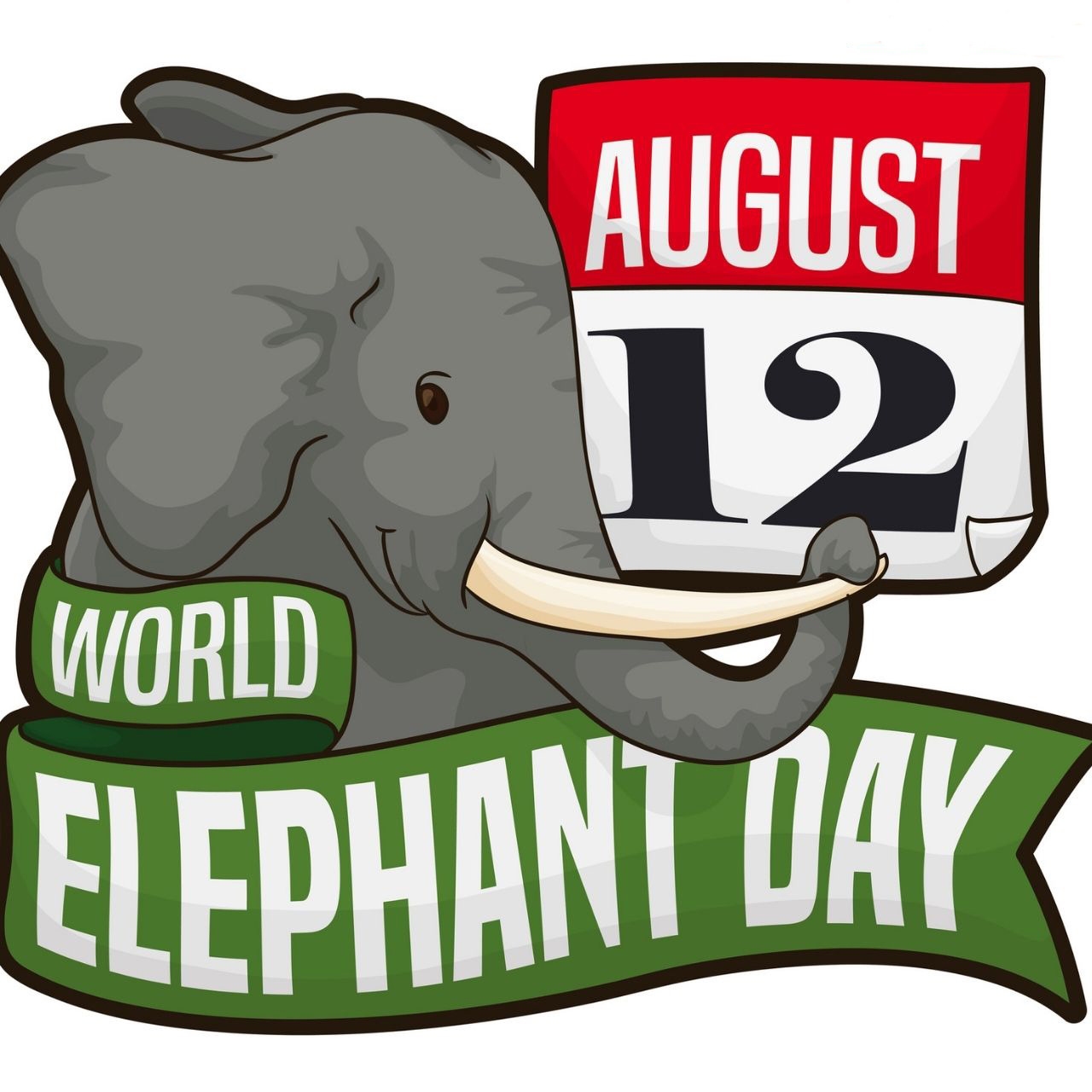 Beautiful Image Of Wishing Elephant Day Save Elephant Life Wishes Quotes and Messages