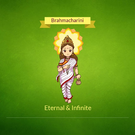 Beautiful Image Of Wishing Maa Brahmacharini Navratri Best Second Day of Maa Brahmacharini Devi Navratri Wishes Messages Quotes