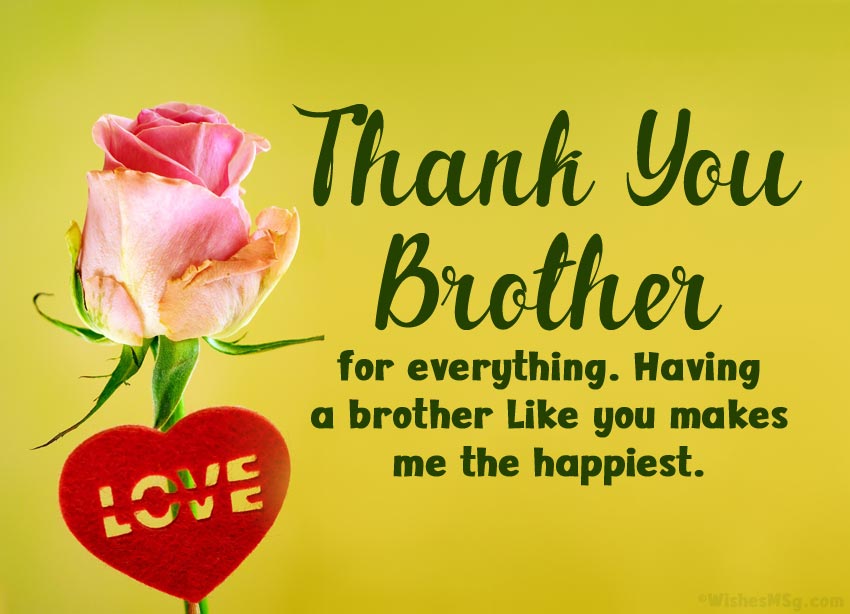 Best Of Thank You Brother Images