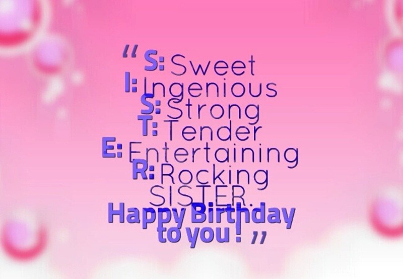 Image for wishing  birthday to sister