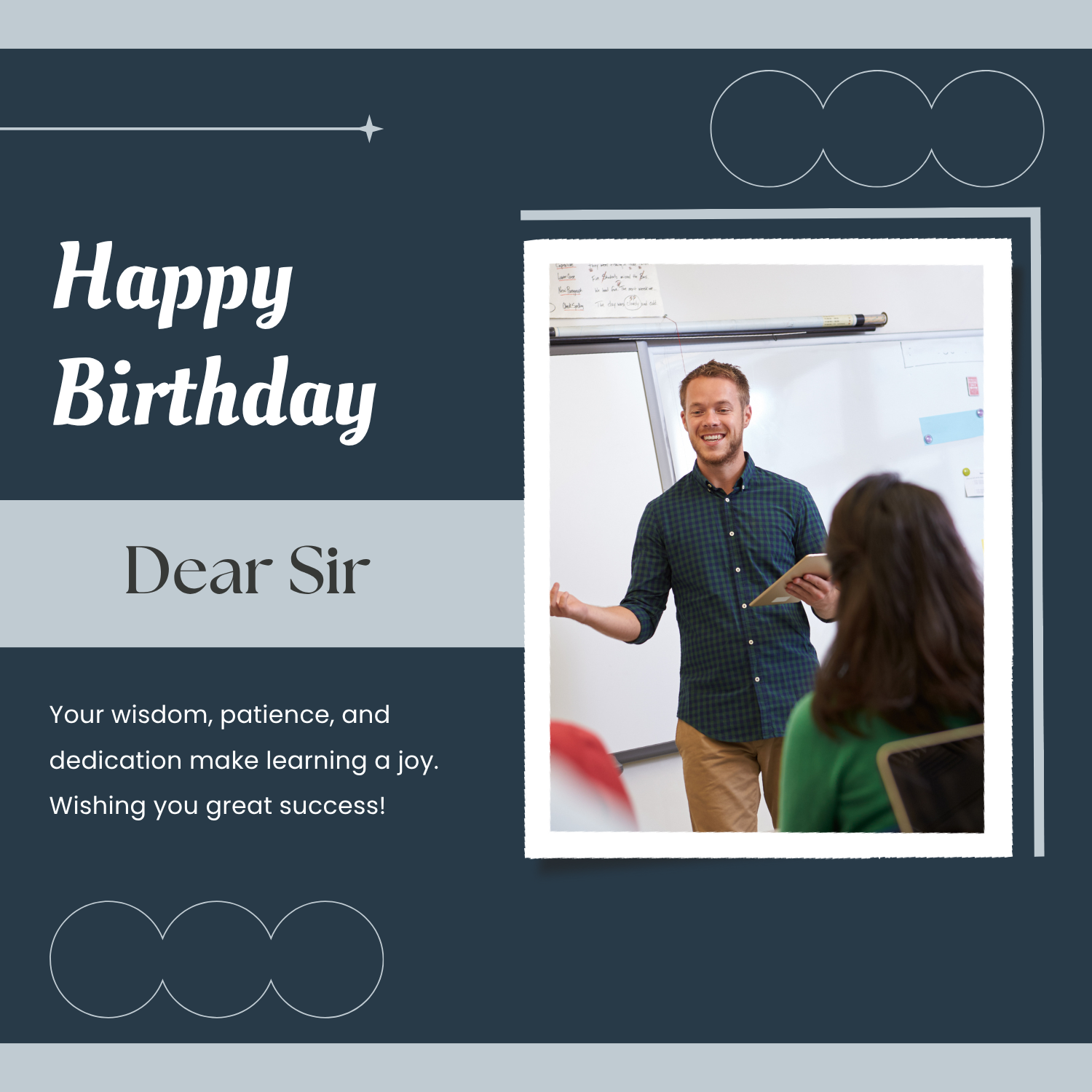 Dear Sir, Happy Birthday with Gratitude