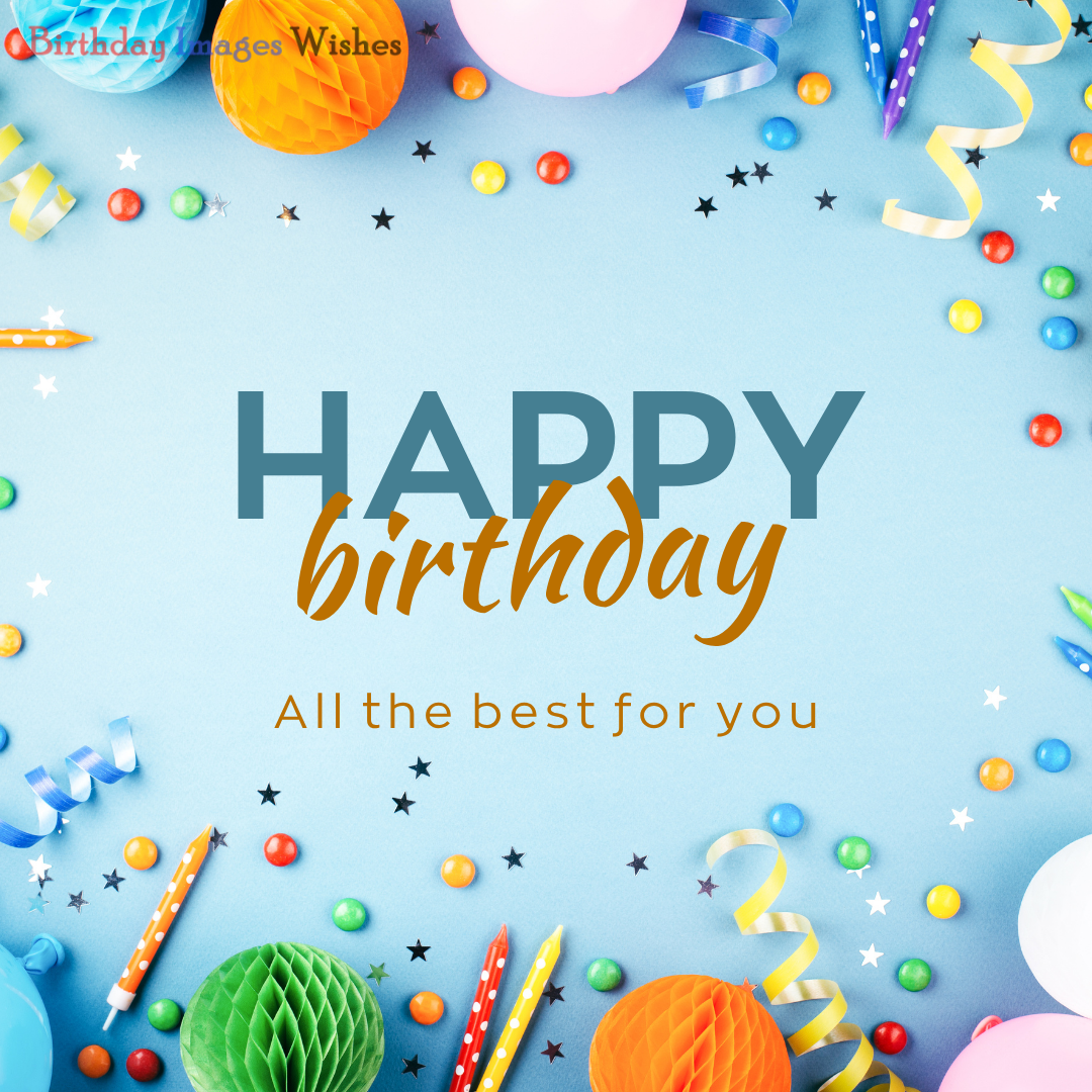 Colorful Birthday Celebration Image with Best Wishes