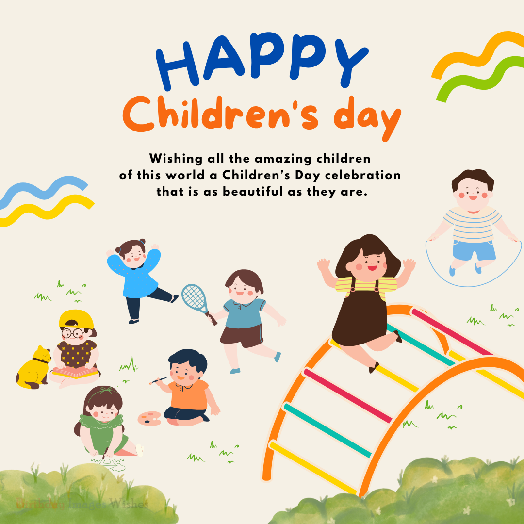 Playful Happy Children s Day Celebration Images and Wishes