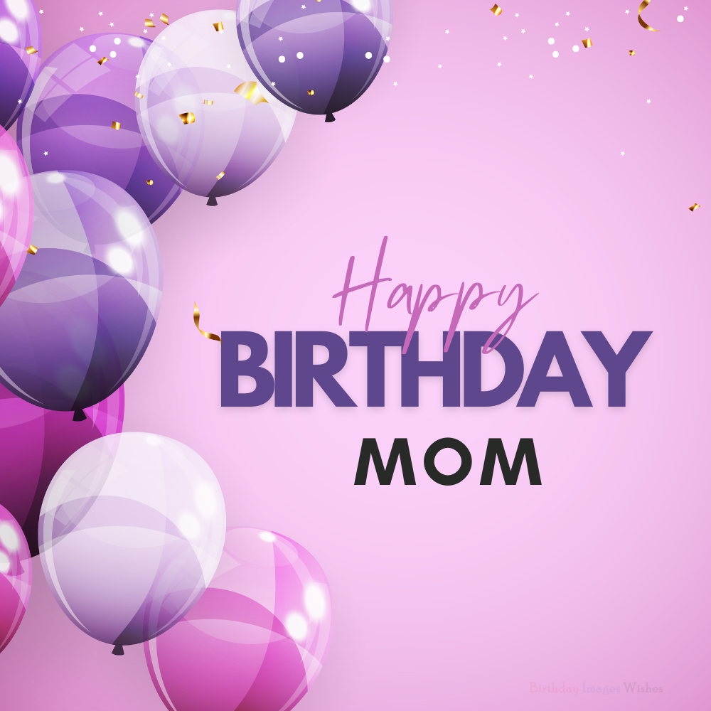 Golden Glitter Happy Birthday Mom Images & Wishes