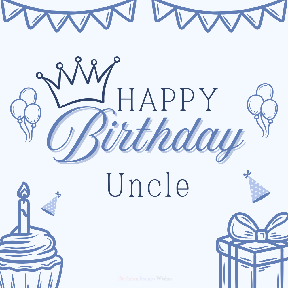 Happy Birthday Uncle Images & Wishes – Classic Royal Themed Birthday Card