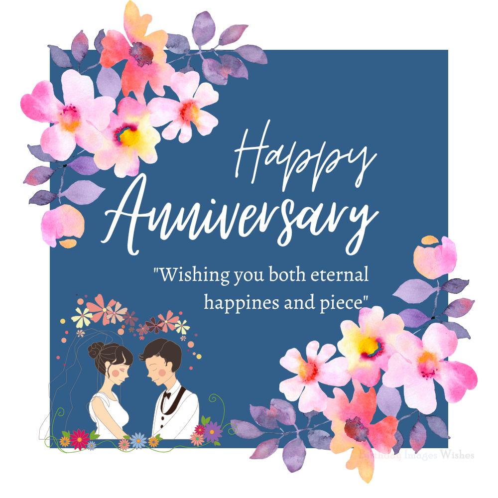 Romantic Happy Anniversary Images and Wishes – Couple Illustration Card