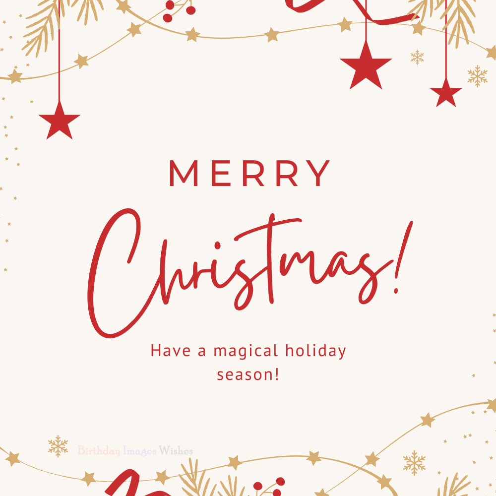 Merry Christmas Images and Wishes with Stylish Typography and Magical Holiday Design