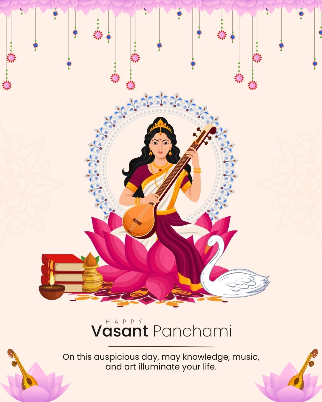 Happy Vasant Panchami Wishes and Images Celebrating Knowledge, Music, and Art Happy Vasant Panchami Wishes and Images Celebrating Knowledge, Music, and Art
