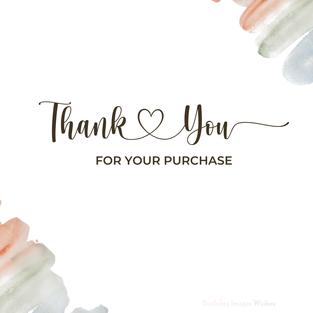 Thank You for Your Purchase Images and Wishes – Elegant Minimal Appreciation Card