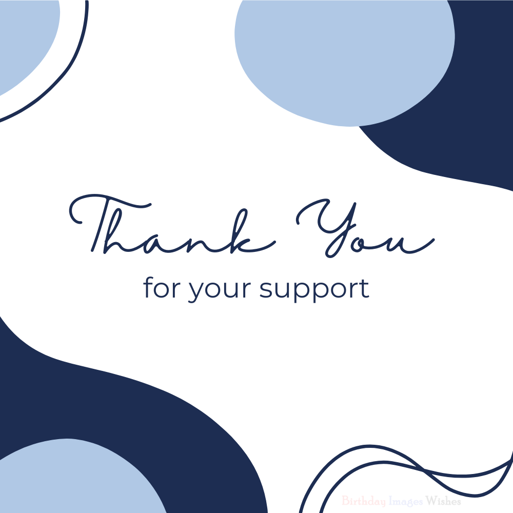 Thank You Images and Wishes – Clean Blue Minimal Support Appreciation Banner