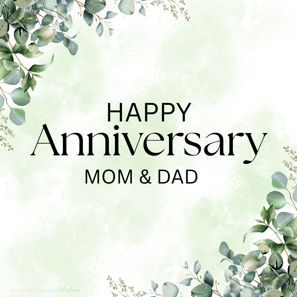 Happy Anniversary Mom and Dad Images with Beautiful Floral Background Wishes