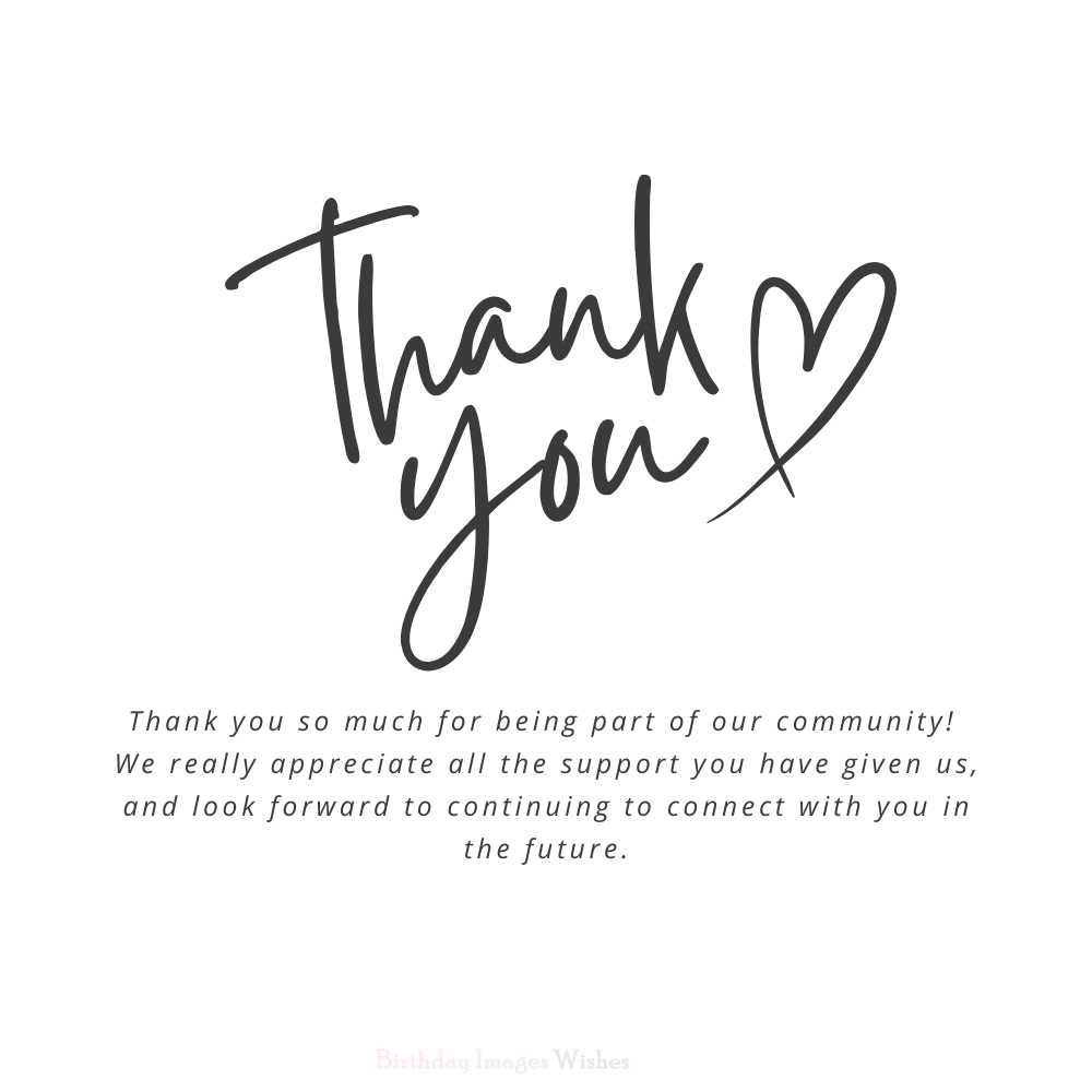 Thank You Community Support Images and Wishes – Heartfelt Appreciation Message Card