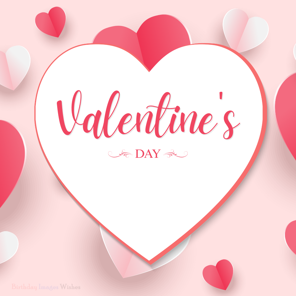 Valentine’s Day Images and Wishes with Elegant Heart Design – Sweet Love Greeting