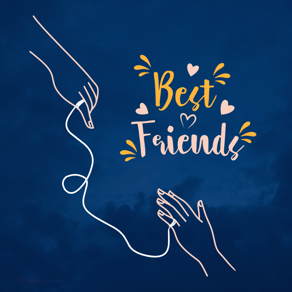 Best Friends String Connection Images and Wishes – Creative Friendship Love Card