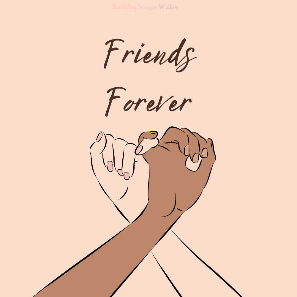 Friends Forever Holding Hands Images and Wishes – Heartfelt Friendship Greeting Design
