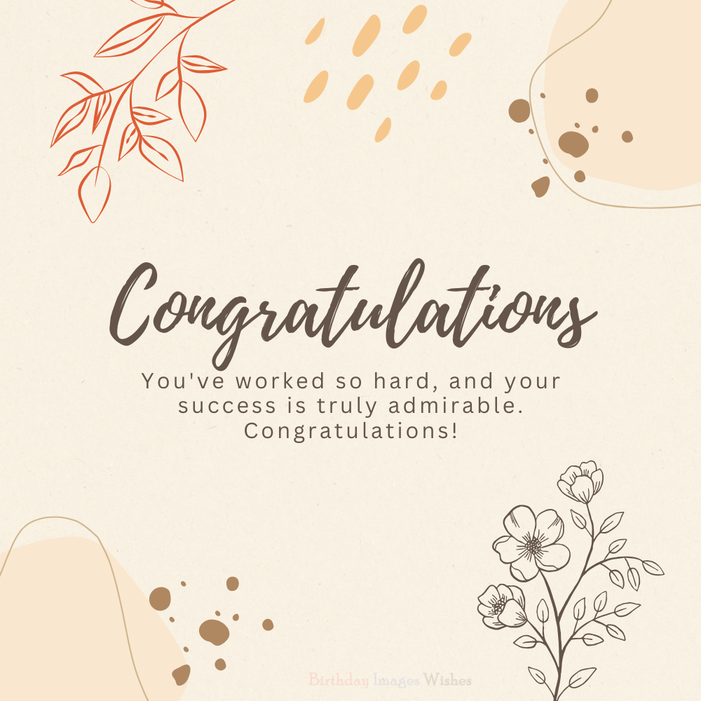 Congratulations Images and Wishes for Hard Work and Success – Inspirational Message Card