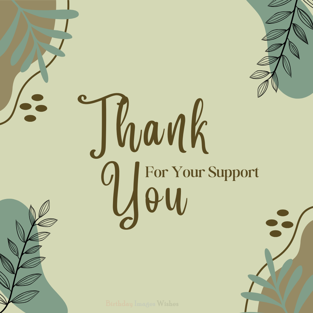 6. Green Aesthetic Thank You Images and Wishes for Support and Gratitude