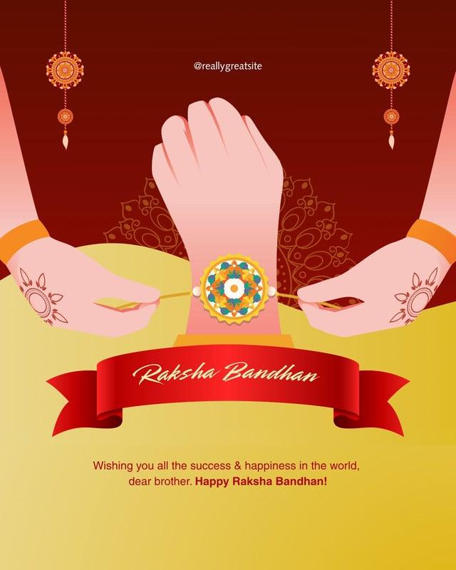 Happy Raksha Bandhan Wishes HD Image 3D Raksha Bandhan Wishes Images