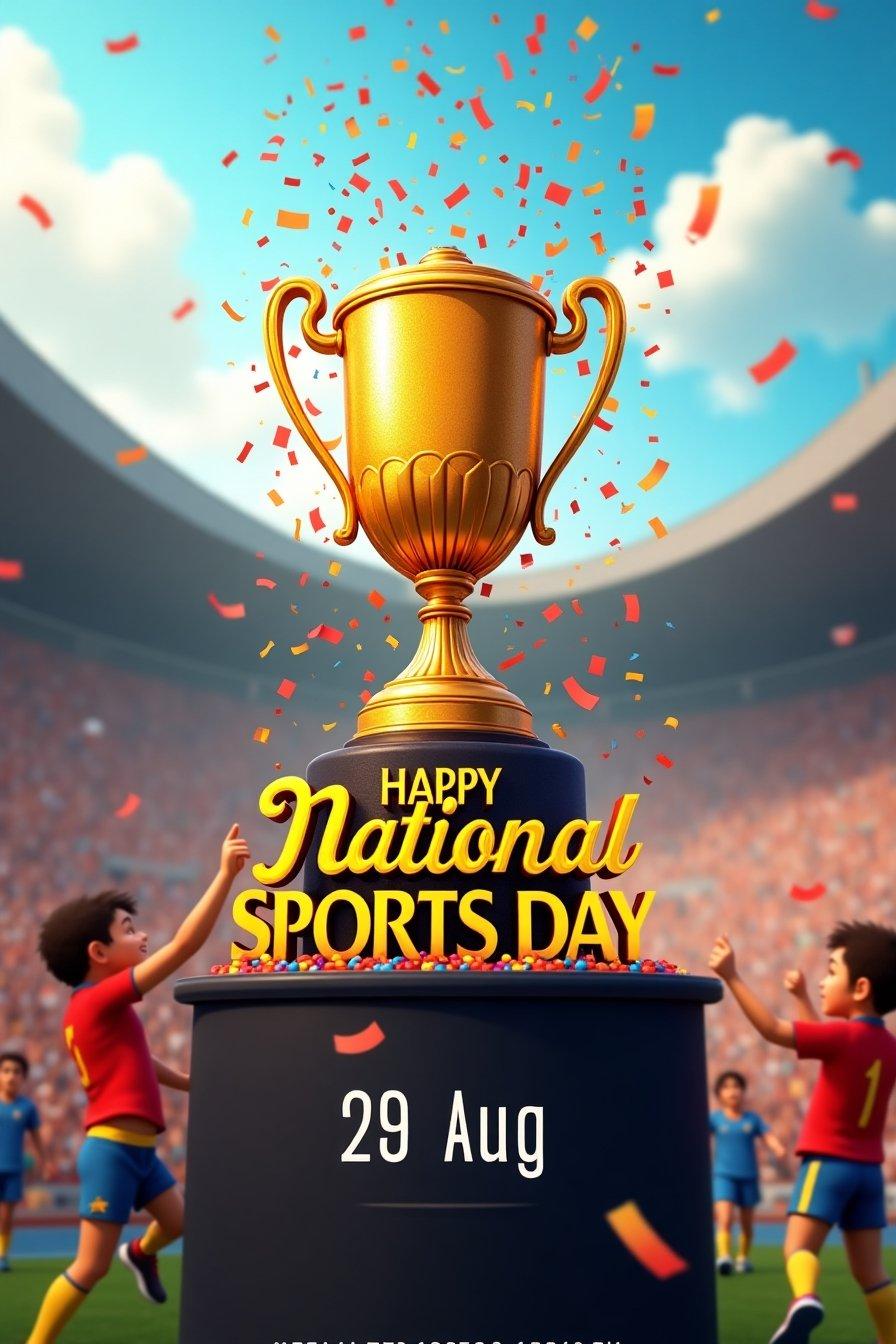 Charming Photo For Wishing National Sports Day Memorable National Sports Day Wishes Images
