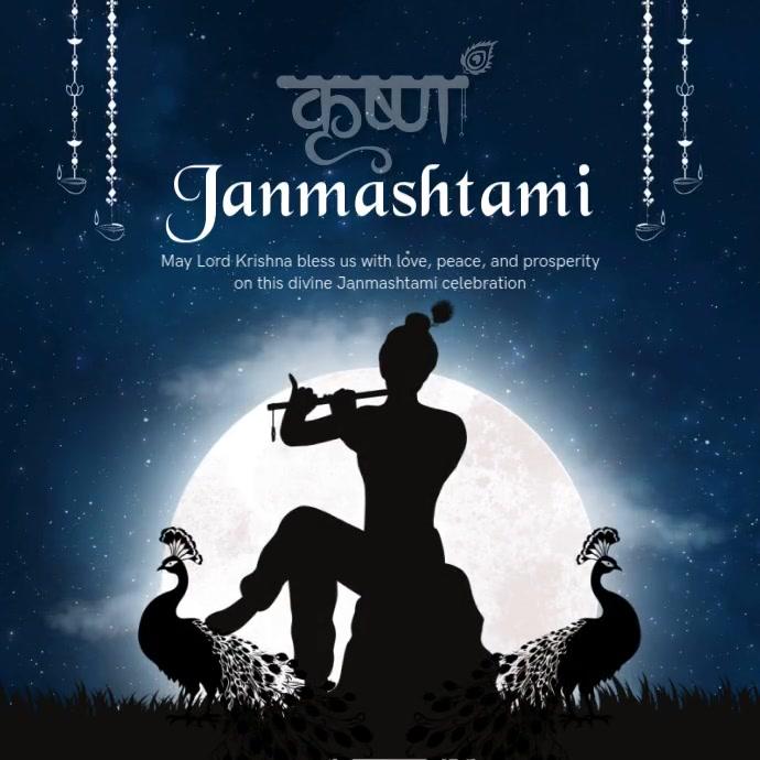 Krishna Janmashtami Social Media Post 