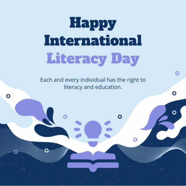 Children reading books for literacy awareness