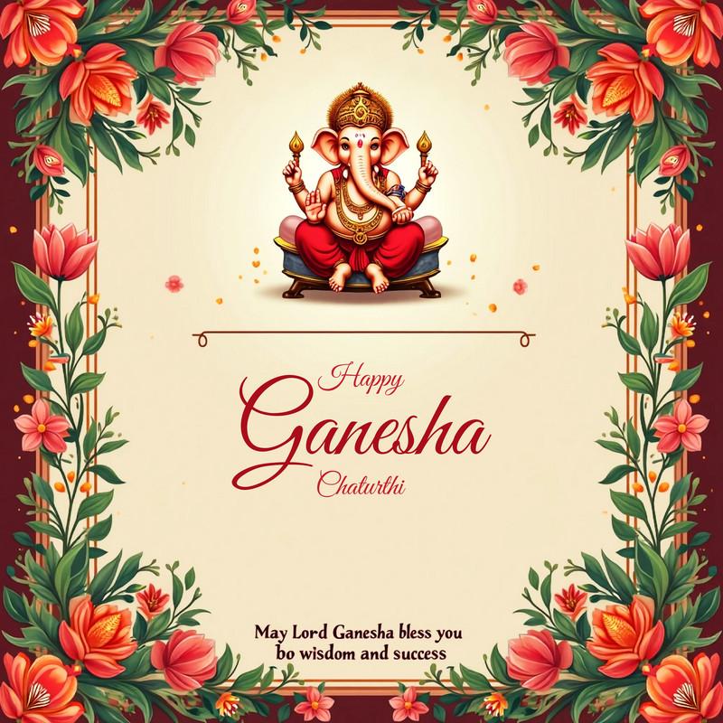 An Orange Silhouette of Lord Ganesha An Orange Silhouette of Lord Ganesha