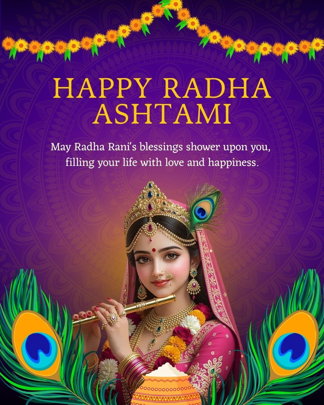 Radha Krishna Wishes Radha Krishna Radhashtami wishes image