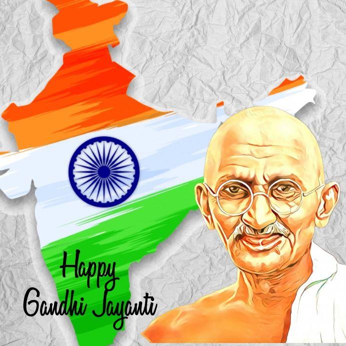Mahatma Gandhi peaceful portrait Gandhi Jayanti wishes