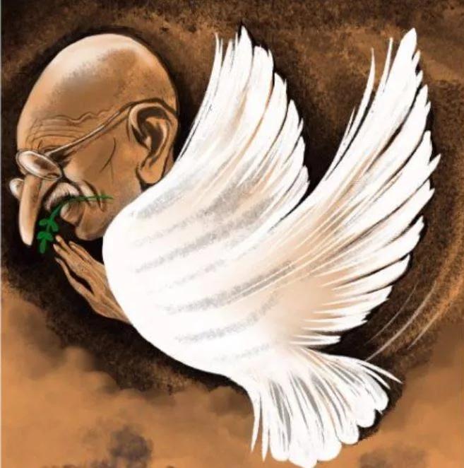 Truth and Peace Gandhi Jayanti truth and peace inspirational poster