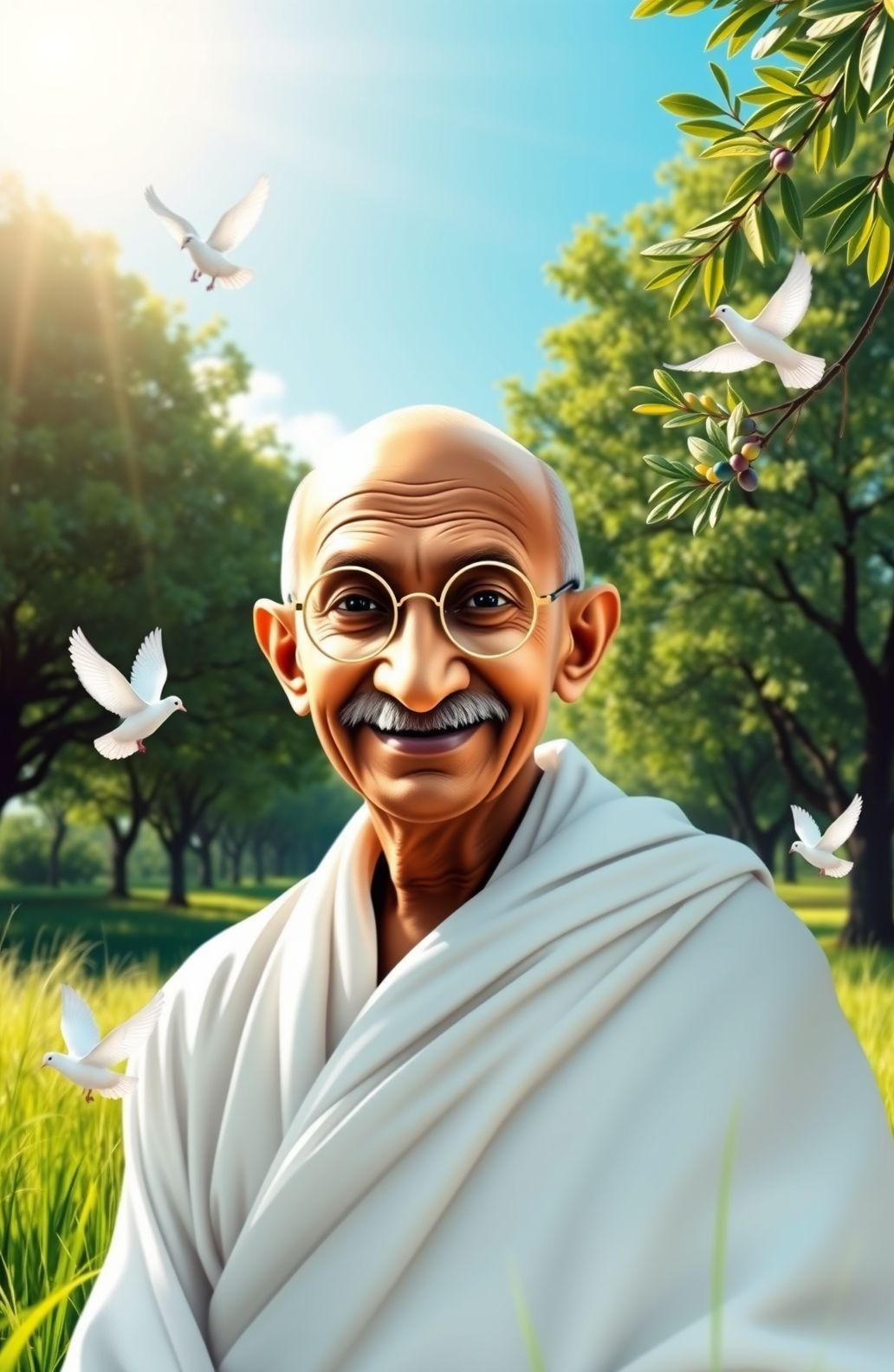 Gandhi Inspirational Message Mahatma Gandhi simple lifestyle inspirational image